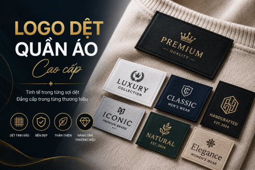 Logo Dệt Quần Áo Cao Cấp
