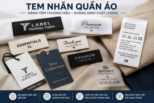 Logo Dệt Quần Áo Cao Cấp