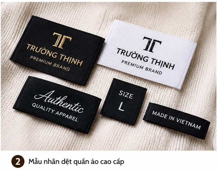Mẫu nhãn dệt quần áo cao cấp
