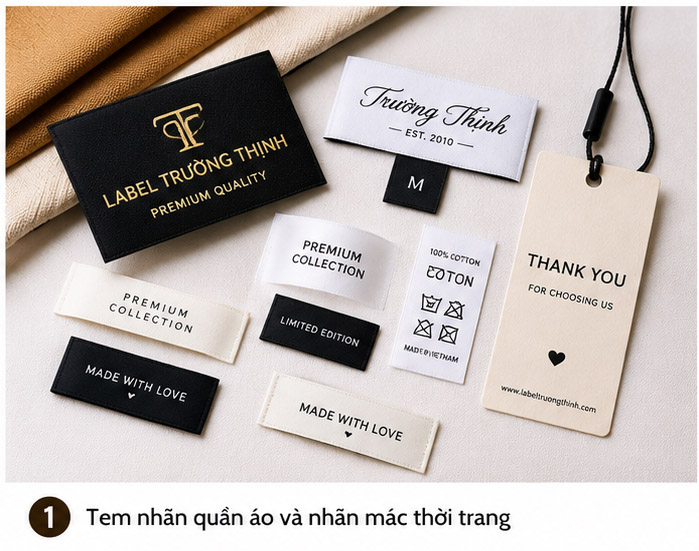 Tem nhãn quần áo và nhãn mác thời trang